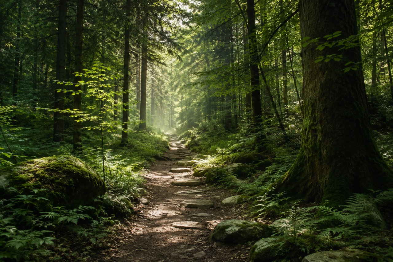 Forest path image preview.