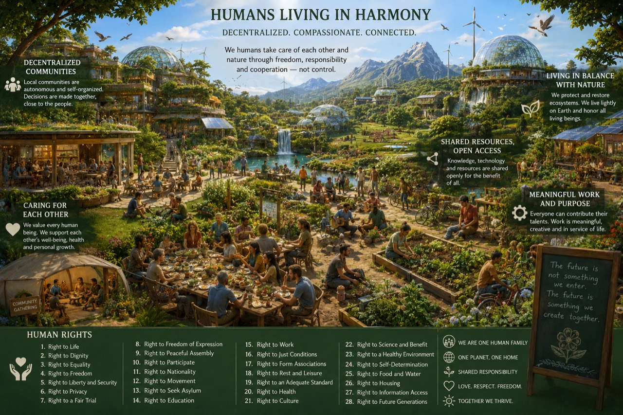 Green cooperative community image preview.
