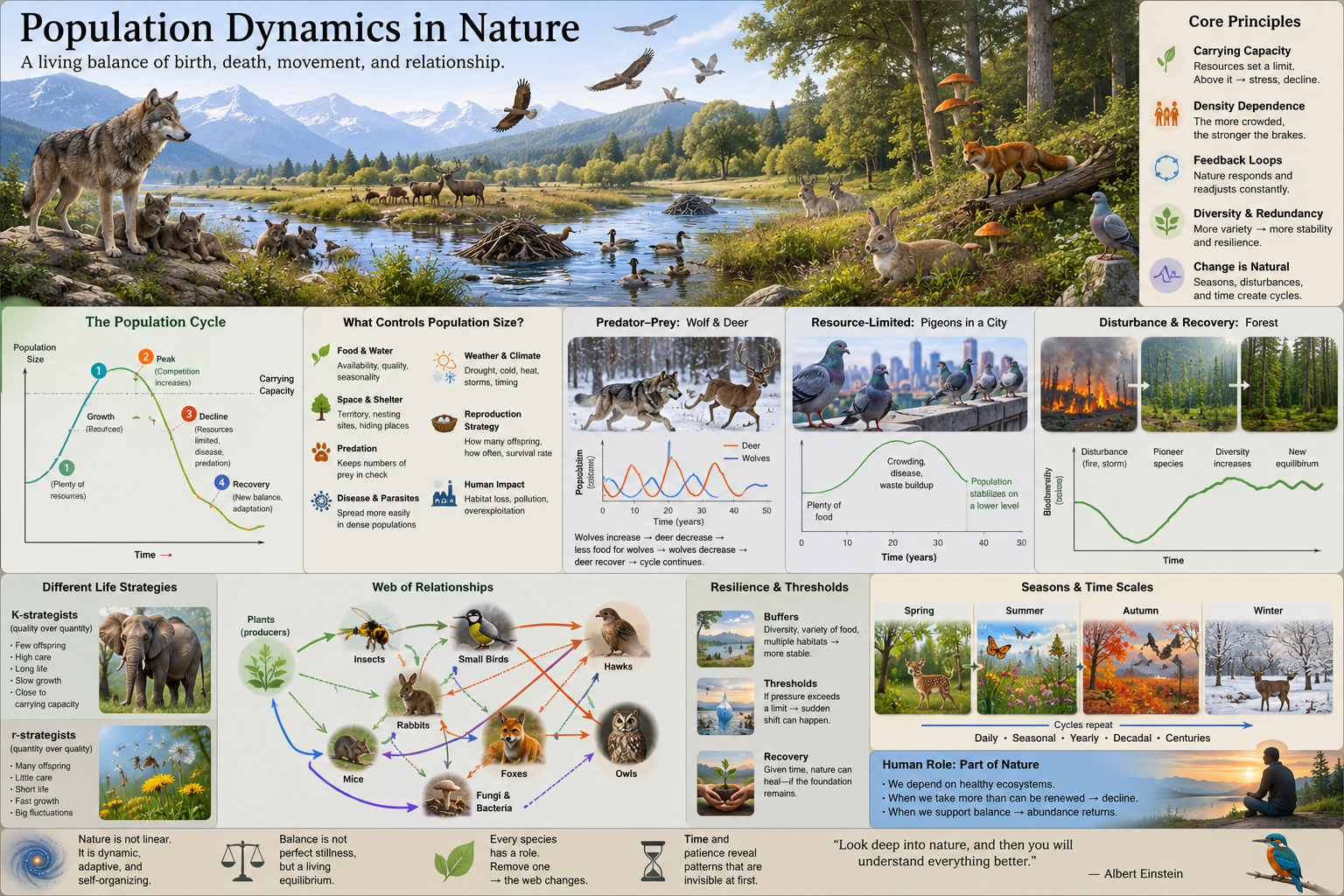 Population dynamics infographic preview.